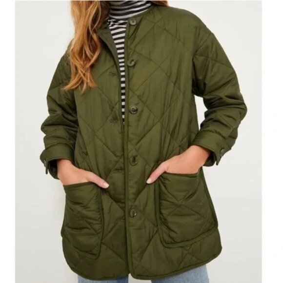 NEW Tuckernuck Olive Green Lightweight Quilted Yates Jacket Size M Spring Fall